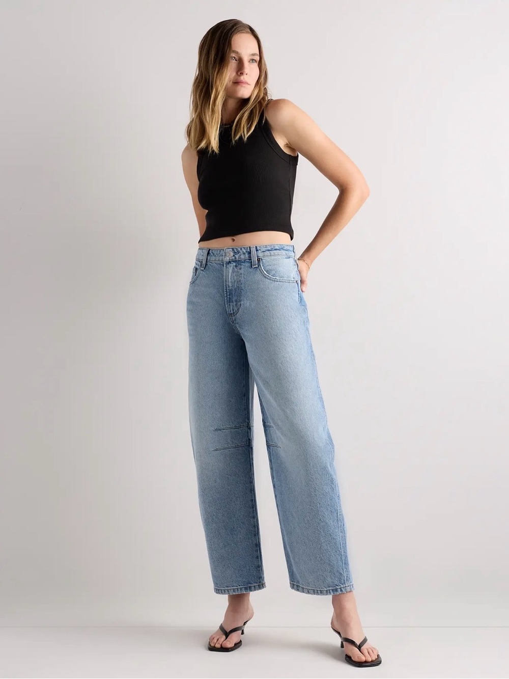 Quince / Maya Rigid Exaggerated Barrel Jeans/ 28 Women